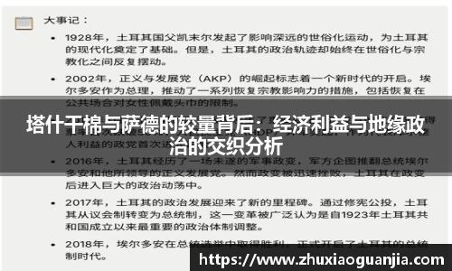 塔什干棉与萨德的较量背后:经济利益与地缘政治的交织分析